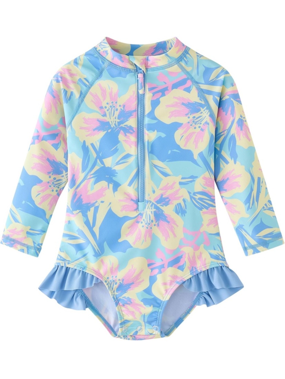 NWT Umelok Baby Girl One Piece Swimsuit Infant Long Sleeve Bathing Suit 3-6M G18
